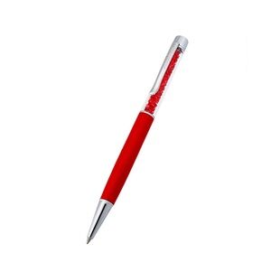 Swarovski Crystalline ballpoint pen in Indian Pink and Silver. NEW